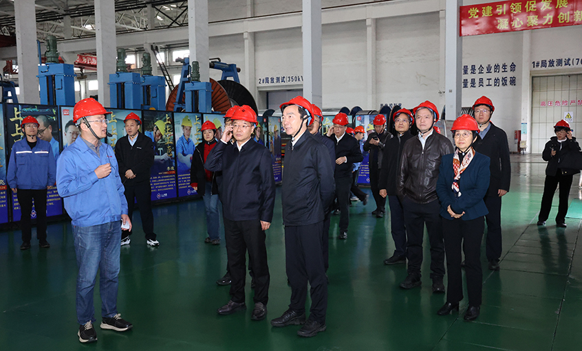 江苏省政协副主席张乐夫来上上电缆调研